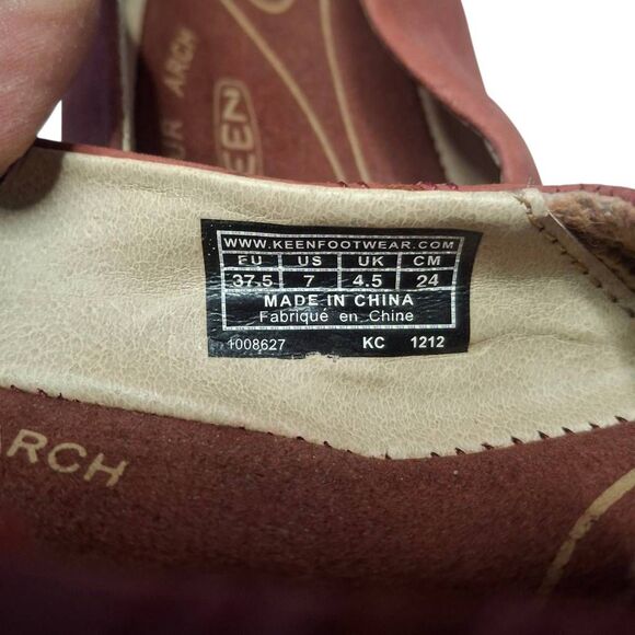 KEEN Delancey Ballerina CNX Leather Flats Women’s 7 – Burgundy | Contour Arch Su - Picture 4 of 5